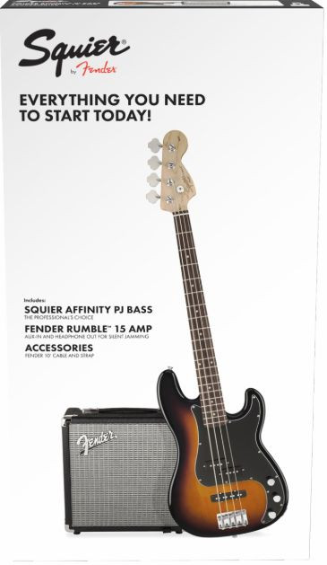 Hlavní obrázek Baskytarové komplety FENDER SQUIER Affinity Precision Bass PJ Pack Brown Sunburst