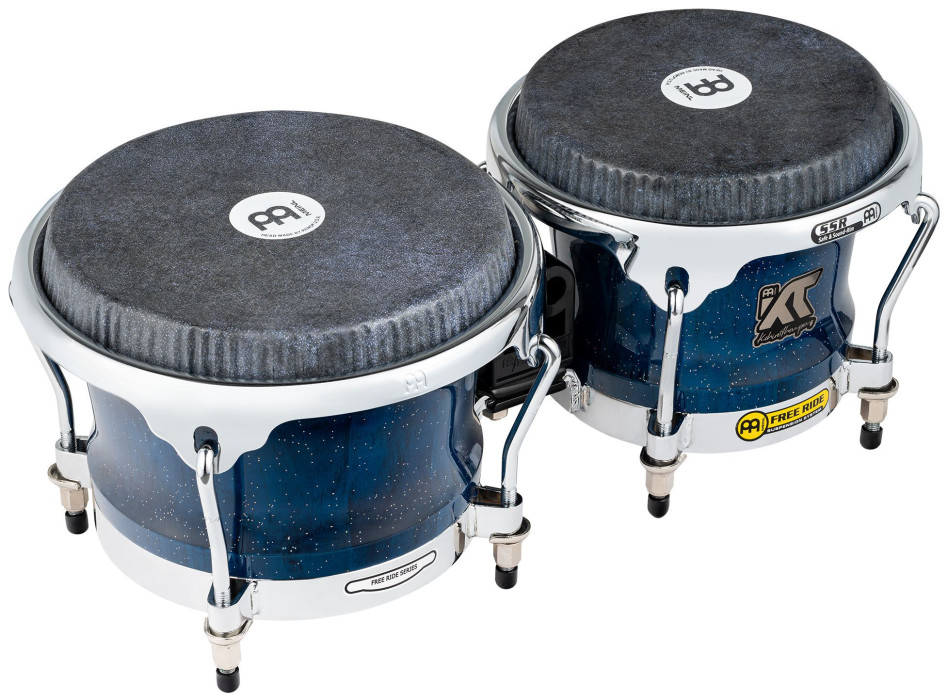 Hlavní obrázek Bonga MEINL WKT400BW Artist Bongo William Kachiro Thompson 7” & 8 1/2” REMO Black Calfskin Skyndeep - Blue Wave