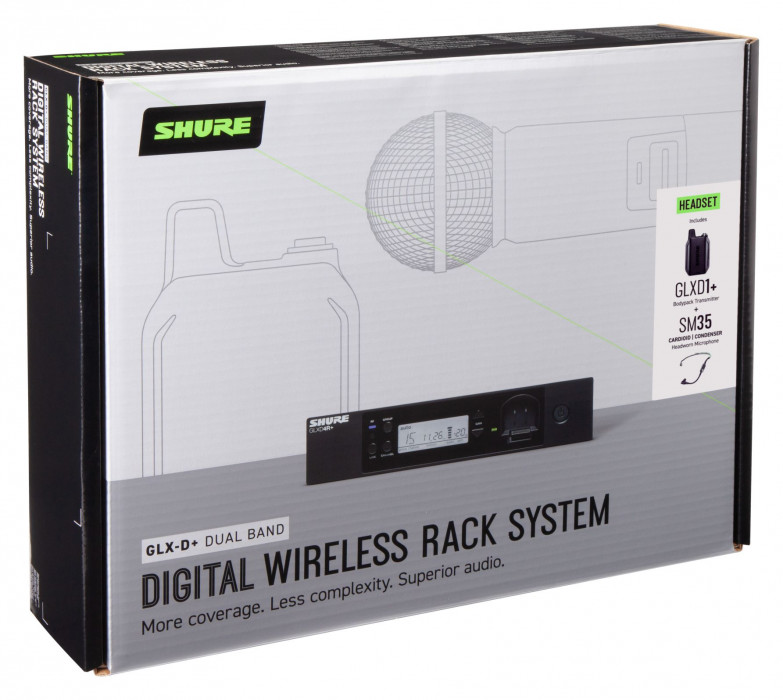 Hlavní obrázek S hlavovým mikrofonem SHURE GLXD14R+/SM35