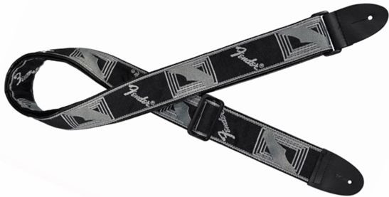 Hlavní obrázek Nylonové/textilní FENDER Jackquard Monogrammed Strap Black / Dark Grey