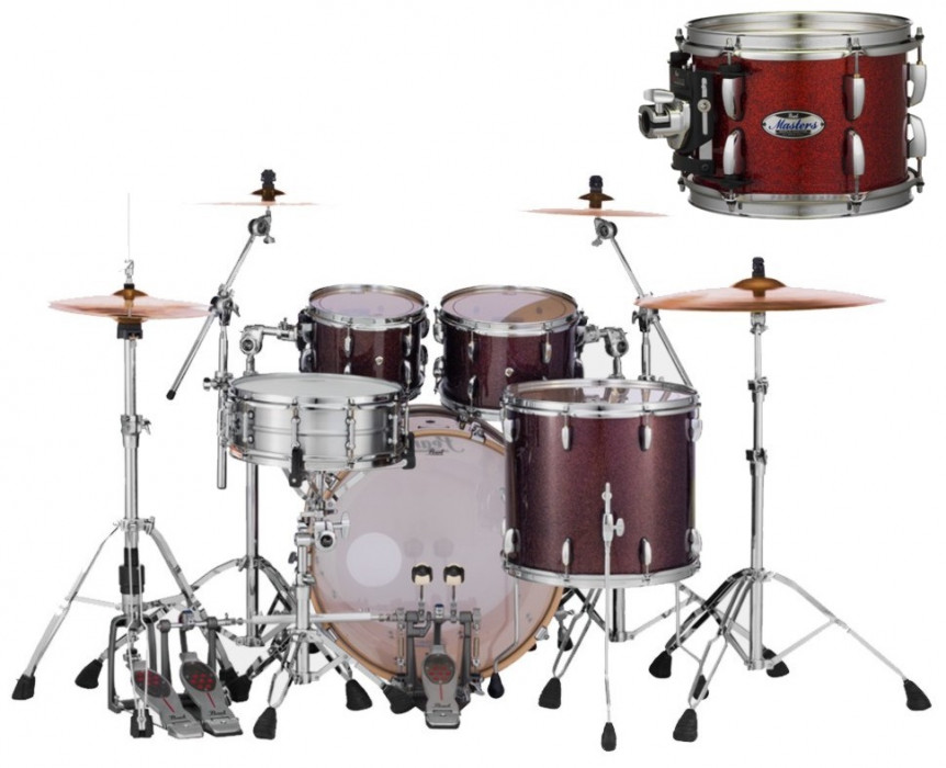 Hlavní obrázek 22“; 10“, 12“; 16“ PEARL Masters Maple Complete MCT924XEP/C Inferno Red Sparkle