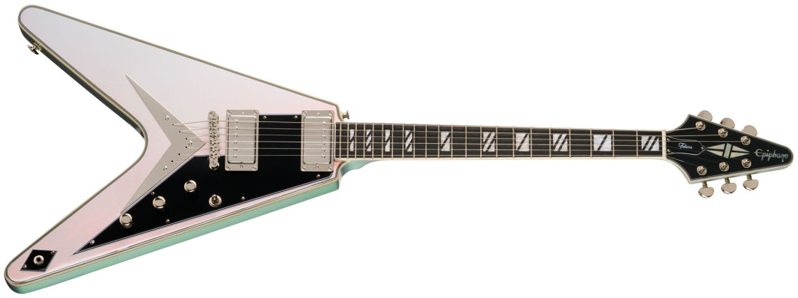 Hlavní obrázek Hard&heavy EPIPHONE Futura Flying V Custom - Quicksilver Shift