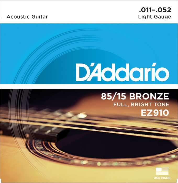 Levně D'Addario EZ910 80/15 Bronze Mid Light - .011 - .052
