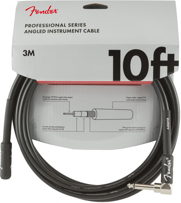 Levně Fender Professional Series 10 Instrument Cable Angled