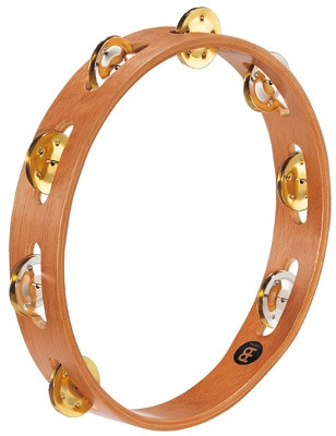 Meinl TA1M-SNT Traditional Wood Tambourine Single Row 10” - Super Natural