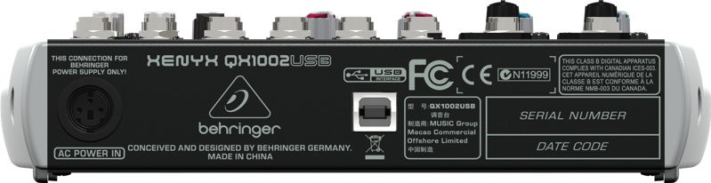 Hlavní obrázek Mixážní pulty s efektem BEHRINGER XENYX QX1002USB