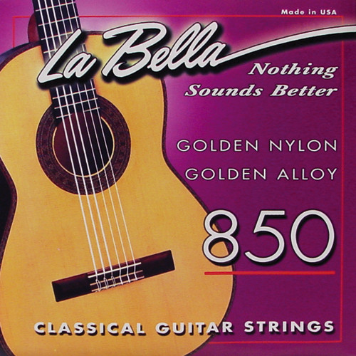 Hlavní obrázek Normal tension LA BELLA 850, nylonové struny, zlaté opředení basových strun