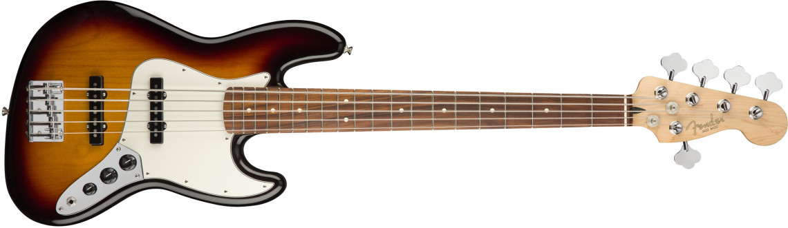 Levně Fender Player Jazz Bass V 3-Color Sunburst Pau Ferro