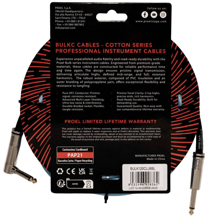 Hlavní obrázek 5-8m PROEL BULK120CLU6BL