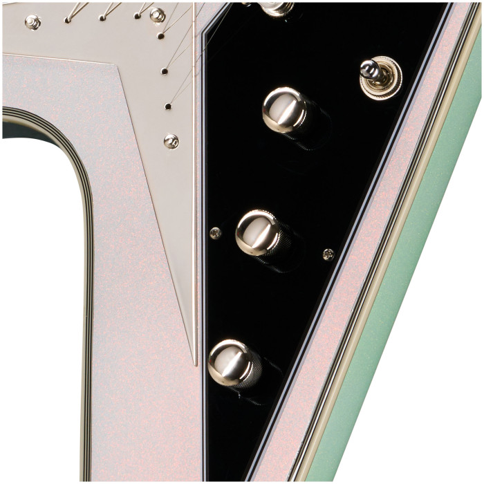 Hlavní obrázek Hard&heavy EPIPHONE Futura Flying V Custom - Quicksilver Shift