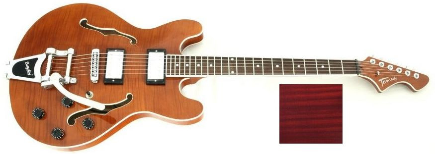 Hlavní obrázek Semiakustické a jazzové JOLANA Tornado II B AMGD Cherry Red Stain Gloss