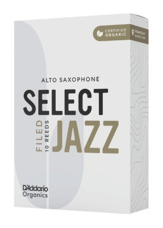 D'Addario ORSF10ASX2S Organic Select Jazz Filed Alto Saxophone Reeds 2 Soft - 10 Pack