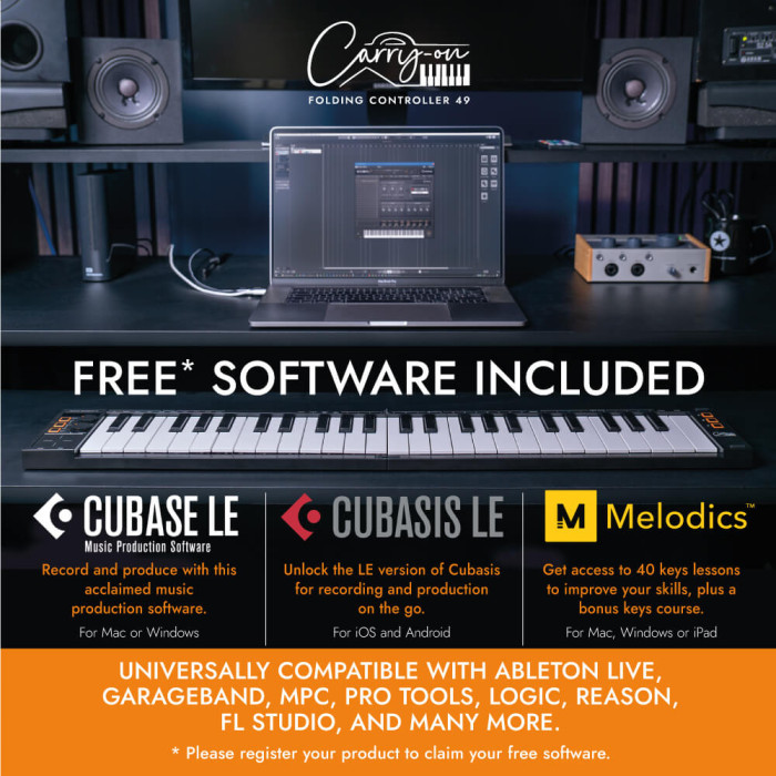 Hlavní obrázek MIDI keyboardy CARRY-ON Folding Controller 49 - Black