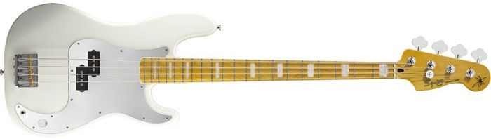 Hlavní obrázek PB modely FENDER SQUIER Chris Aiken Precision Bass, Maple Fingerboard - Olympic White
