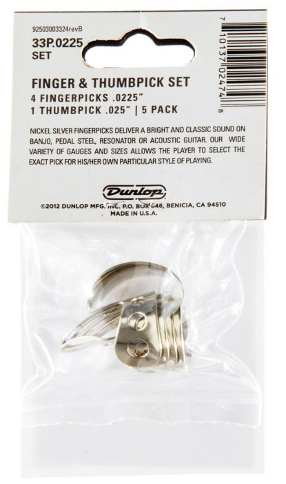 Hlavní obrázek Prstýnky DUNLOP Nickel Silver Finger & Thumbpicks .0225 in - 5 ks