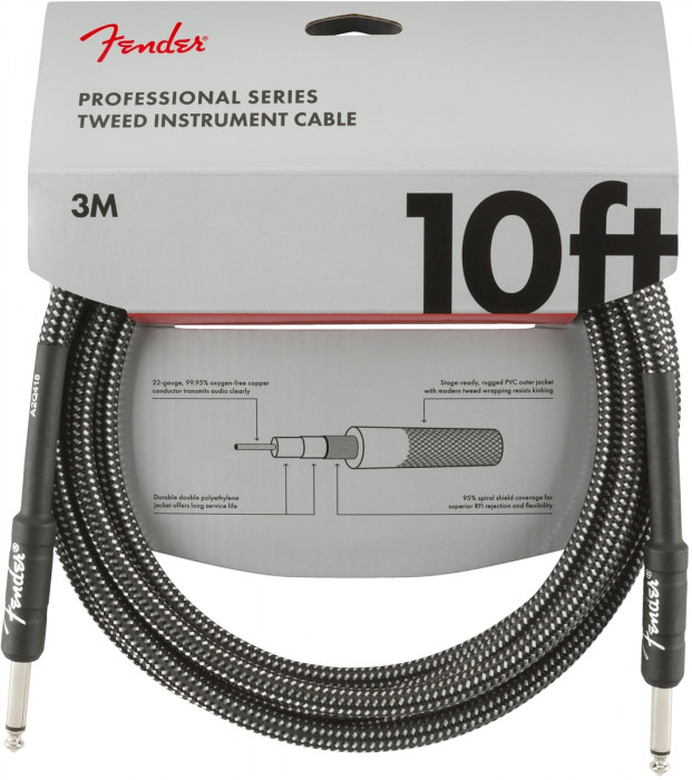 Hlavní obrázek 1-4m FENDER Professional Series 10 Instrument Cable Gray Tweed