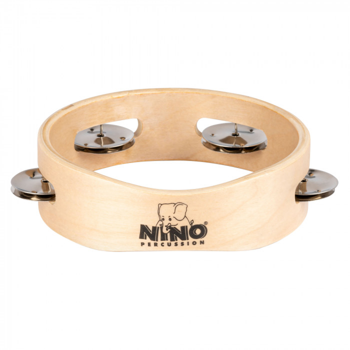 Hlavní obrázek Perkuse NINO PERCUSSION NINO941 Single Row Wood Tambourine 6” - Natural