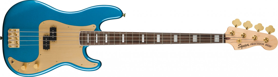 Hlavní obrázek PB modely FENDER SQUIER 40th Anniversary Precision Bass Gold Edition - Lake Placid Blue
