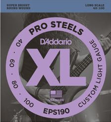 Hlavní obrázek Tvrdost .040 D'ADDARIO EPS190 Pro Steels Super Light - .040 - .100