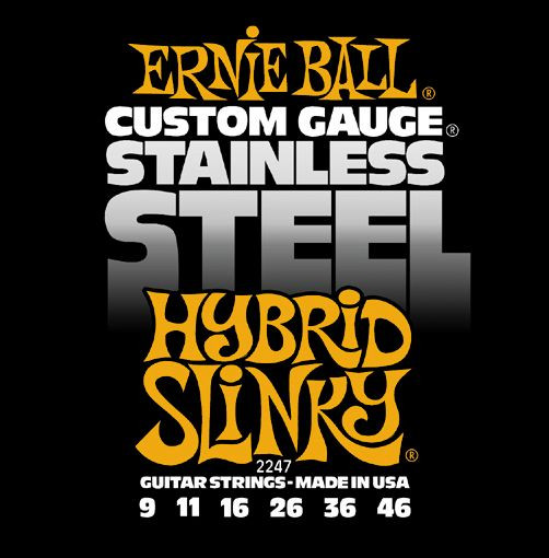 Hlavní obrázek Tvrdost .009 ERNIE BALL P02247 Stainlless Steel Hybrid Slinky - .009 - .046