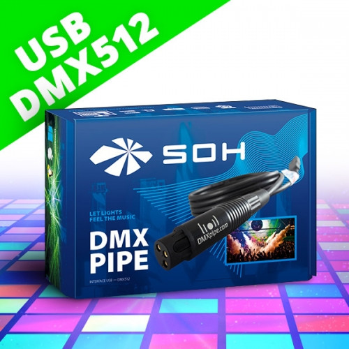 Hlavní obrázek Hardwarové DMX kontrolery DMX PIPE (interface USB - DMX 512)