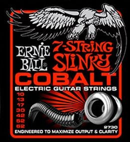 Levně Ernie Ball P02729 Cobalt 7-string Slinky - .010 - .062