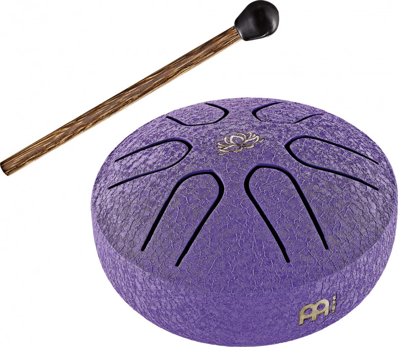 Hlavní obrázek Melodické nástroje MEINL Sonic Energy PSTD1PLF Pocket Steel Tongue Drum A Major - Purple/Lotus Flower