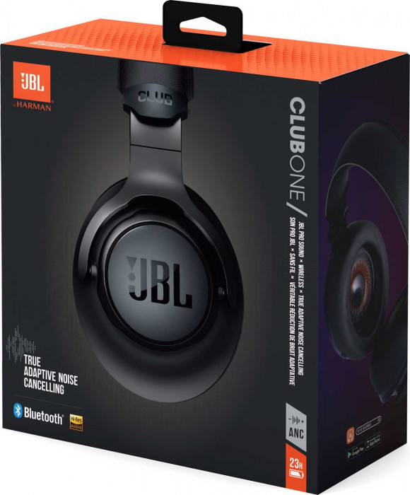 Hlavní obrázek Na uši (s kabelem) JBL CLUB ONE Black