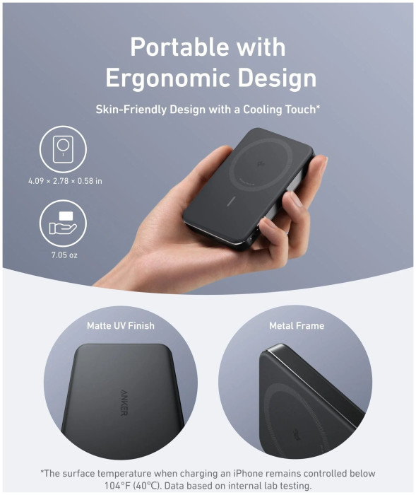 Hlavní obrázek Powerbanky a nabíječky ANKER MagGo Power Bank (10K, Magnetic Wireless) - Black