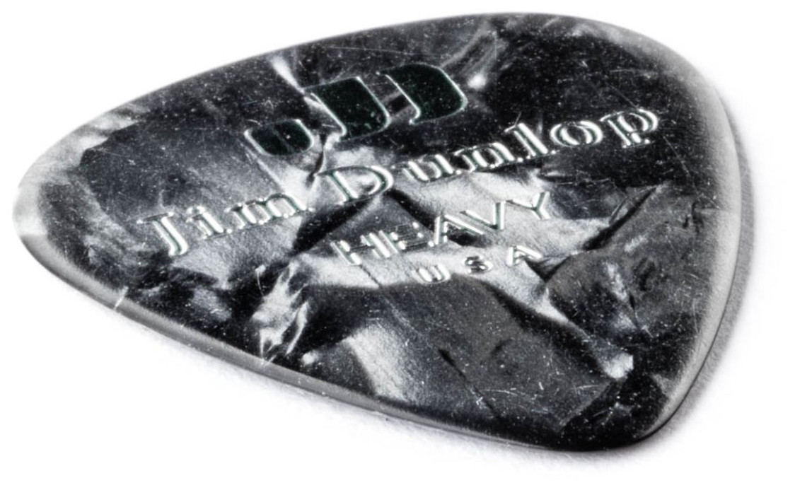 Hlavní obrázek Ostatní  DUNLOP Celluloid Black Pearloid Pick Heavy - 12 ks