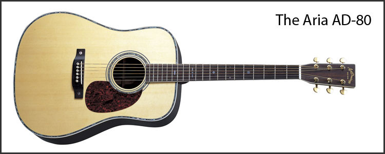 Hlavní obrázek Dreadnought ARIA AD-80 CE, Rosewood Fingerboard - Natural