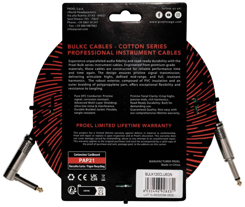 Hlavní obrázek 5-8m PROEL BULK120CLU6GN