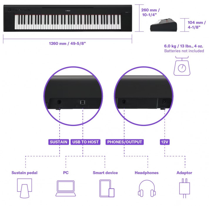 Hlavní obrázek Stage piana YAMAHA Piaggero NP-35B