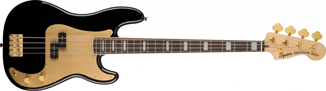 Hlavní obrázek PB modely FENDER SQUIER 40th Anniversary Precision Bass Gold Edition - Black