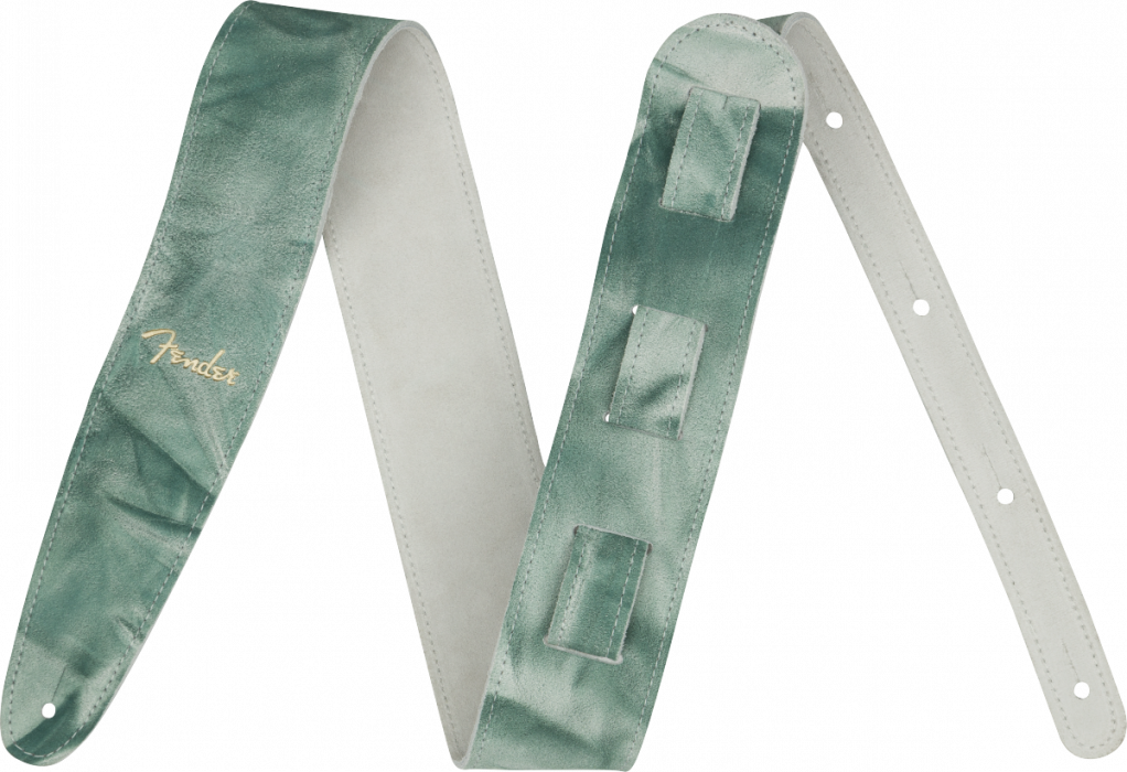 Hlavní obrázek Kožené/koženkové FENDER Tie Dye Leather Strap Sage Green
