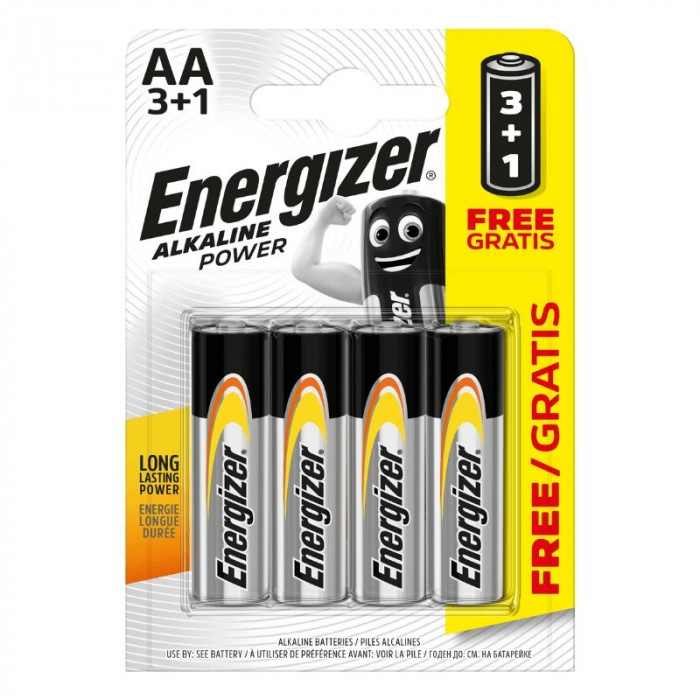 Energizer AA/4 3+1 zdarma (alkalické)