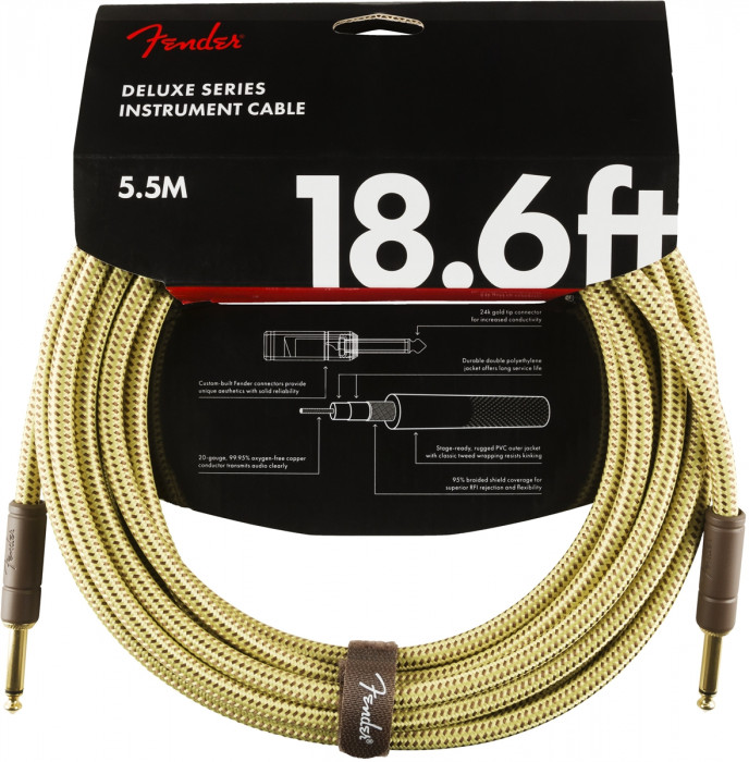Hlavní obrázek 5-8m FENDER Deluxe Series 18,6 Instrument Cable Tweed