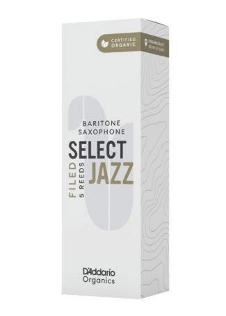Levně D'Addario ORSF05BSX2S Organic Select Jazz Filed Baritone Saxophone Reeds 2 Soft - 5 Pack