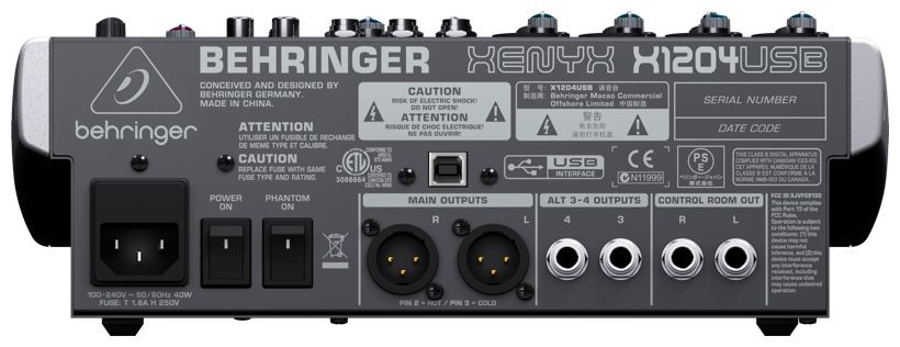 Hlavní obrázek Mixážní pulty s efektem BEHRINGER XENYX X1204USB