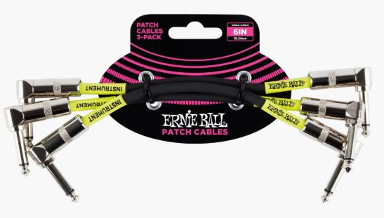Hlavní obrázek Jack-jack ERNIE BALL P06050 Patch Cable 3-Pack Black
