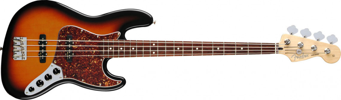 Hlavní obrázek JB modely FENDER Active Jazz Bass®, Rosewood Fingerboard, Brown Sunburst, 4-Ply Brown Shell Pickguard