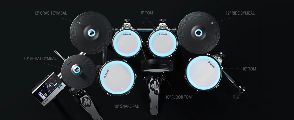 Hlavní obrázek Elektronické bicí DONNER BackBeat SET