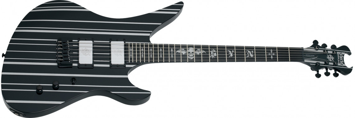 Hlavní obrázek Hard&heavy SCHECTER Synyster Custom HT Gloss Black with Silver Pin Stripe