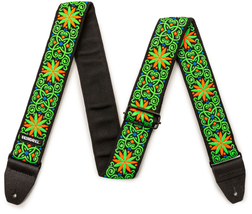Hlavní obrázek Nylonové/textilní DUNLOP Jimi Hendrix Blacklight Fillmore Green Strap