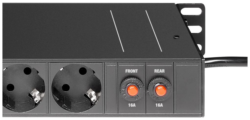 Hlavní obrázek Stabilizátory napětí, napájecí distributory a osvětlovací rackové moduly ADAM HALL RACK PDU 16SS