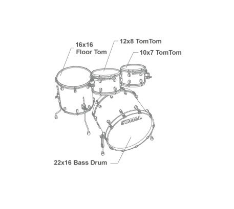 Hlavní obrázek 22“; 10“, 12“; 16“ TAMA MR42TZS-TQP Starclassic Maple - Turquoise Pearl/Chrome Hardware