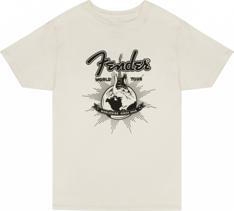 Levně Fender World Tour T-Shirt, Vintage White, S