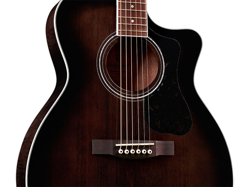 Hlavní obrázek Další tvary GUILD OM-260CE Deluxe Flamed Mahogany - Transparent Black Burst