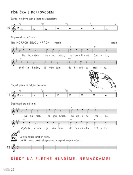 Hlavní obrázek Zpěvníky a učebnice PUBLIKACE Flautoškola 1 - Eva Kvapilová, Jan Kvapil