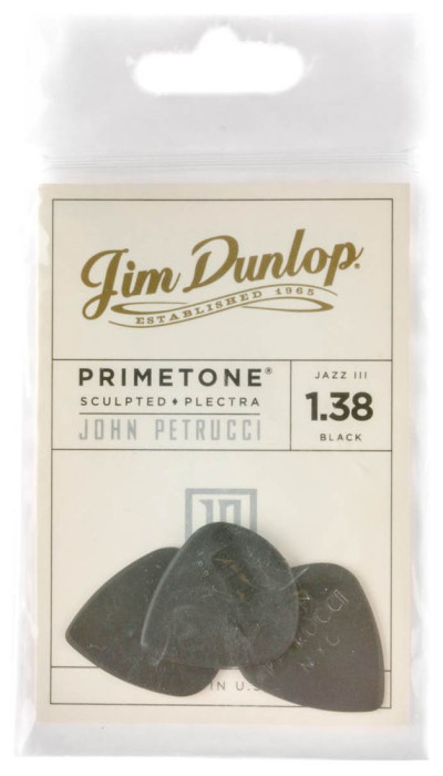 Hlavní obrázek Tvrdost do 2.0 DUNLOP John Petrucci Primetone Jazz III Black Pick 1,38mm - 3 ks
